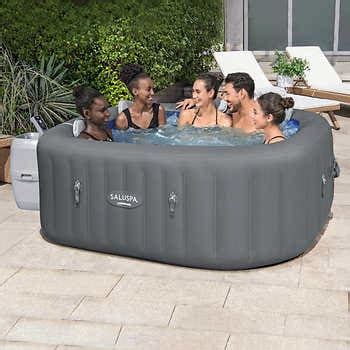 Saluspa coronado - 3 days ago · SaluSpa Hollywood Air Jet Inflatable Hot Tub Spa with Color-Changing LED Lights 4-6 Person. Size: 77 in. x 26 in. (1.96 m x 66 cm) Perfect size for up to 6 adults; Easy-to-reach digital control panel heats water up to 104˚F (40˚C) The Air Jets release warm air into the water, surrounding you with a calming bubble massage;